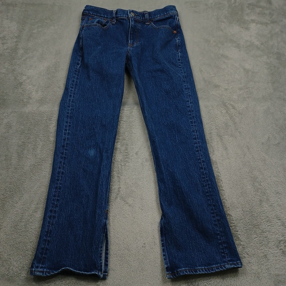 Abercrombie Fitch Jeans Womens 27 Blue Denim Mid Rise Straight Leg Preppy